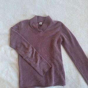Prana light purple Mauve V-Neck Lightweight Knit Sweater